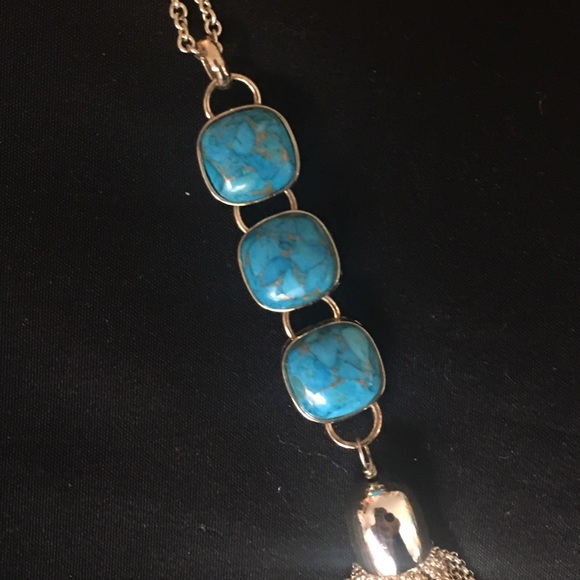 Ava Rose Hudson Necklace (Gold and Turquoise) - Picture 2 of 5